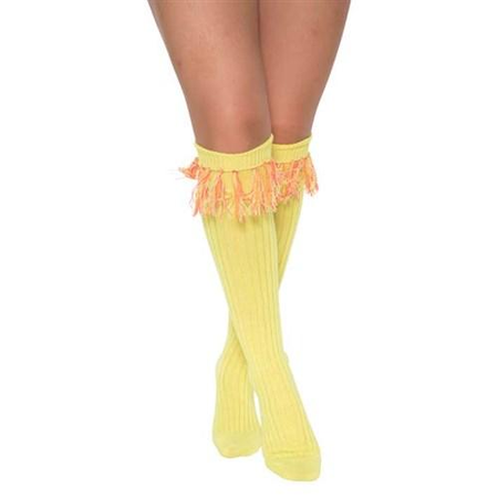 Socks over-knee fluor yellow (mt 40/46)