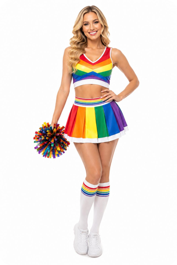 Socks with Rainbow Stripes