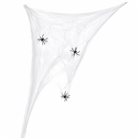 Spider web decoration 500 gr white
