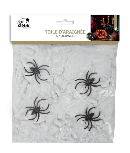 Spinnenweb wit 100g+4spin
