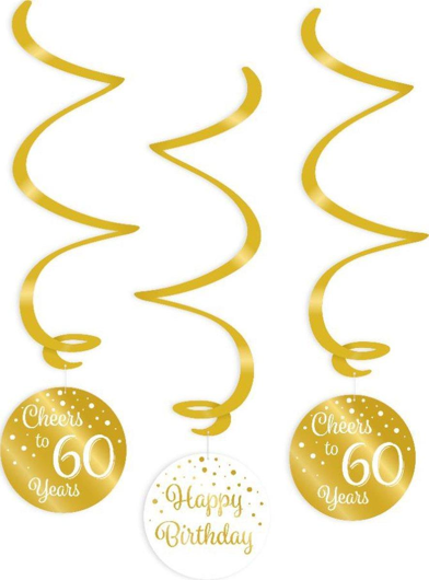 Spiraal decoratie hanger verjaardag 60 jaar