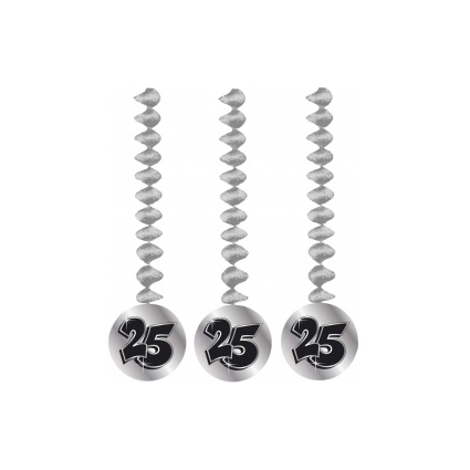 Spiralen 25 zilver 3 stuks