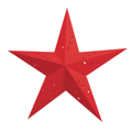 Star lantern red in cardboard