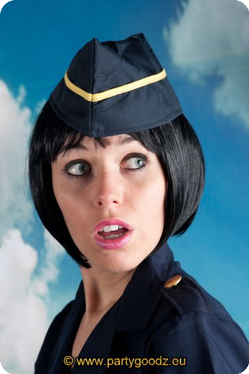 Stewardess set (hat/scarf/pin)