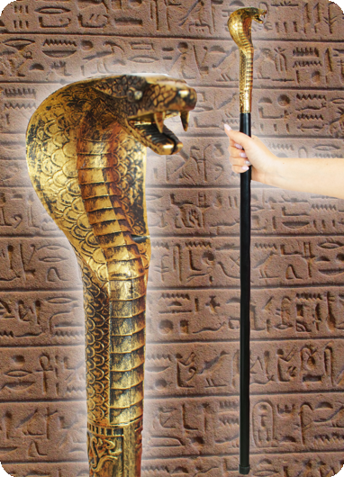 Stok met slangenkop Egypte farao