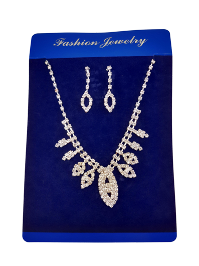 Strass Juwelen Set - Prinses Ketting en Oorbellen
