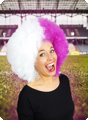 Supporter wig purple white
