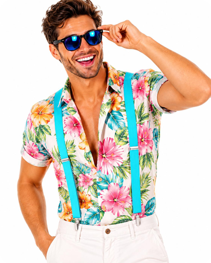 Suspender Classic Turquoise Bleu