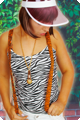 Suspenders tiger print