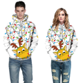 Sweat à capuche de Noël blanc Meowy Christmas