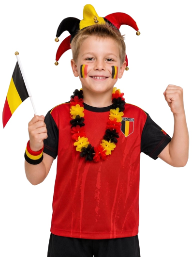 T-shirt de supporter pour enfants Belgique - Couleurs nationales