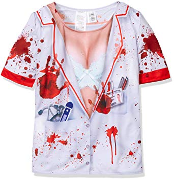 T-shirt infirmière avec du sang