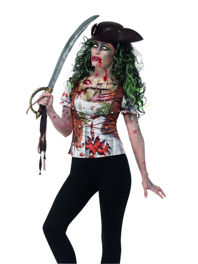 T-shirt pirate femme Zombie