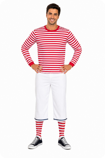 T-shirt à rayures rouges et blanches