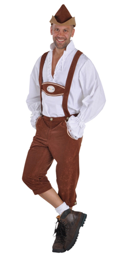 Tirolerbroek edelweiss bruin