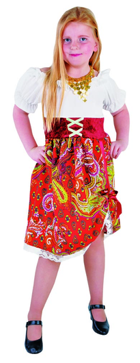 Traditioneel Zigeunerin Kinderkostuum met Paisley Print