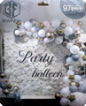 Translate the following title into English: balloon set gold/silver/white