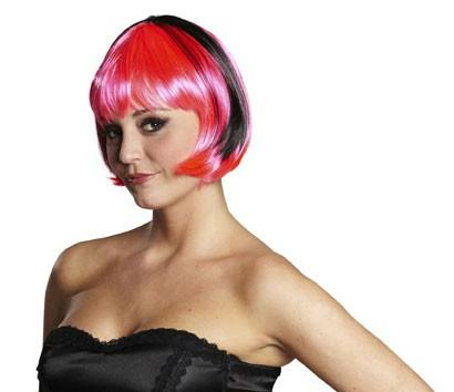 Trixy Wig Black Fuchsia