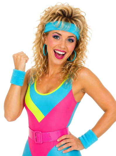 Turquoise wristbands and head sweatband set