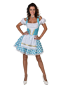 tyrolean dress with turquoise checks