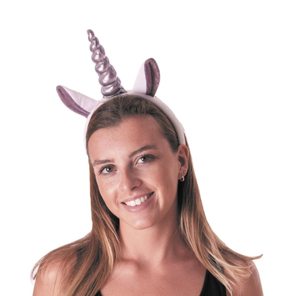 unicorn diadem white silver