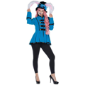 Velours turquoise dames jas Alice