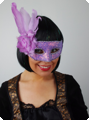Venetiaans masker glitter paars