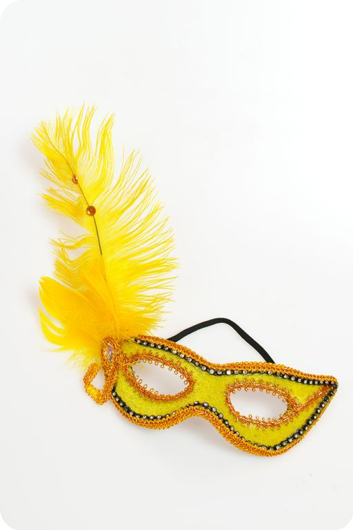 Venetiaans masker Verona geel