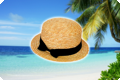 Venetian Gondola man Straw hat