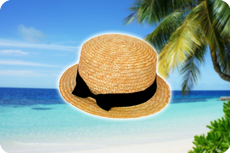 Venetian Gondola man Straw hat