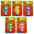 Verjaardag kaars met nummer 6