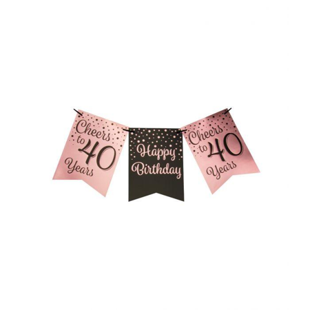 Verjaardag slinger 40 jaar - 6 meter
