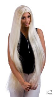 very long blonde wig