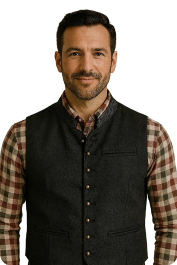 Veste tyrolienne sans manches grise