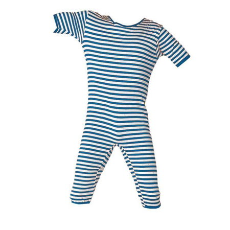 Vintage Badpak met Blauwe Witte Strepen