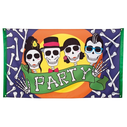 Vlag Skull Party 90X150 cm