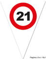 Vlaggenlijn 21 rood bord 5m