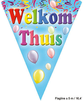 Vlaggenlijn welkom thuis 5m