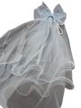 Voile bleu clair avec nœud et perles