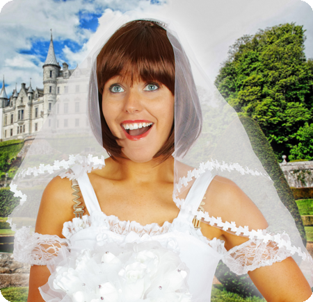 Voile de mariée avec le détail embelli