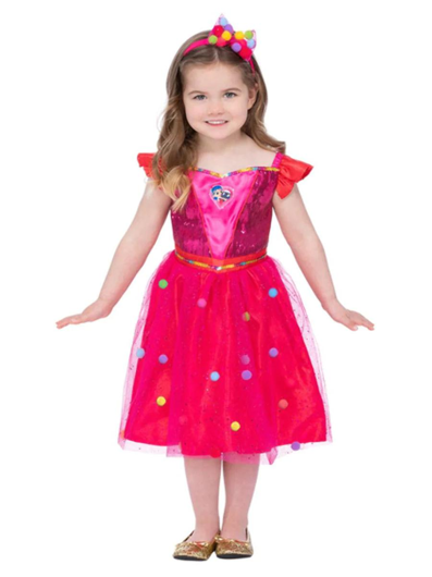 Véritable robe de poney à pompons pour les filles