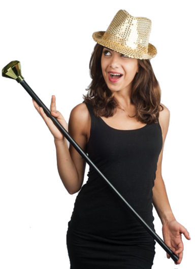 walking stick with golden diamond