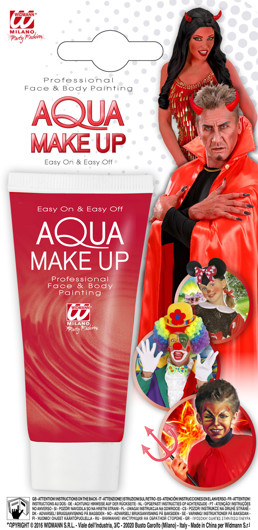 Water make-up schmink tube 30ml rood