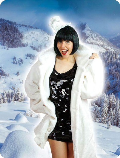 White faux fur coat (fake fur)