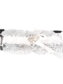 White garter belt with luxury hearts and stones
