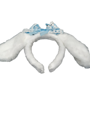 White long rabbit ears with bow