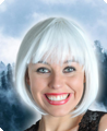 White short bob wig carré Sophia