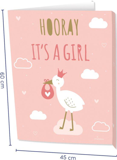 Window decoration - birth girl