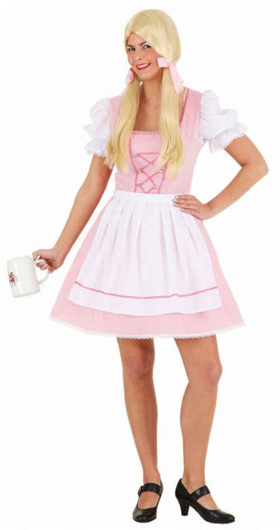 Wit roze tirol jurk Heidi