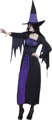 Witches dress black with purple skeleton print